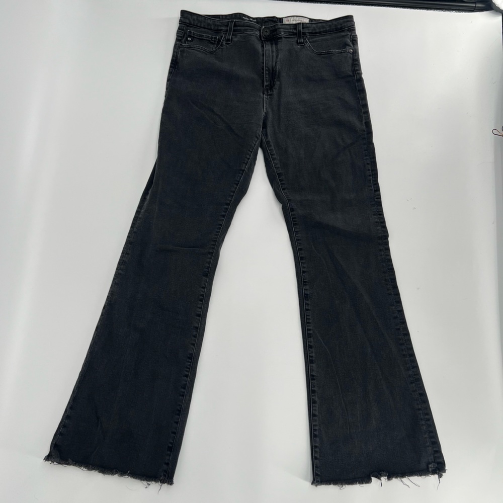 Anthropologie AG Adriano Goldschmied Black Angel Flare Jeans Size 31P Women’s